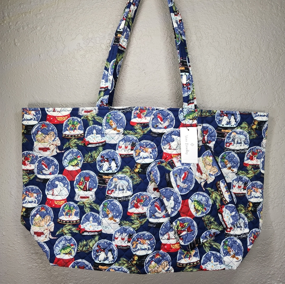 Vera Bradley Grand Tote Snow Globes 2 Piece